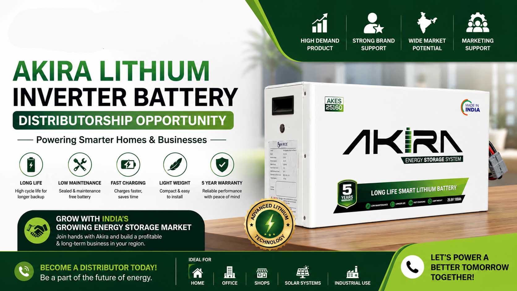 Lithium Inverter Battery Distributorship